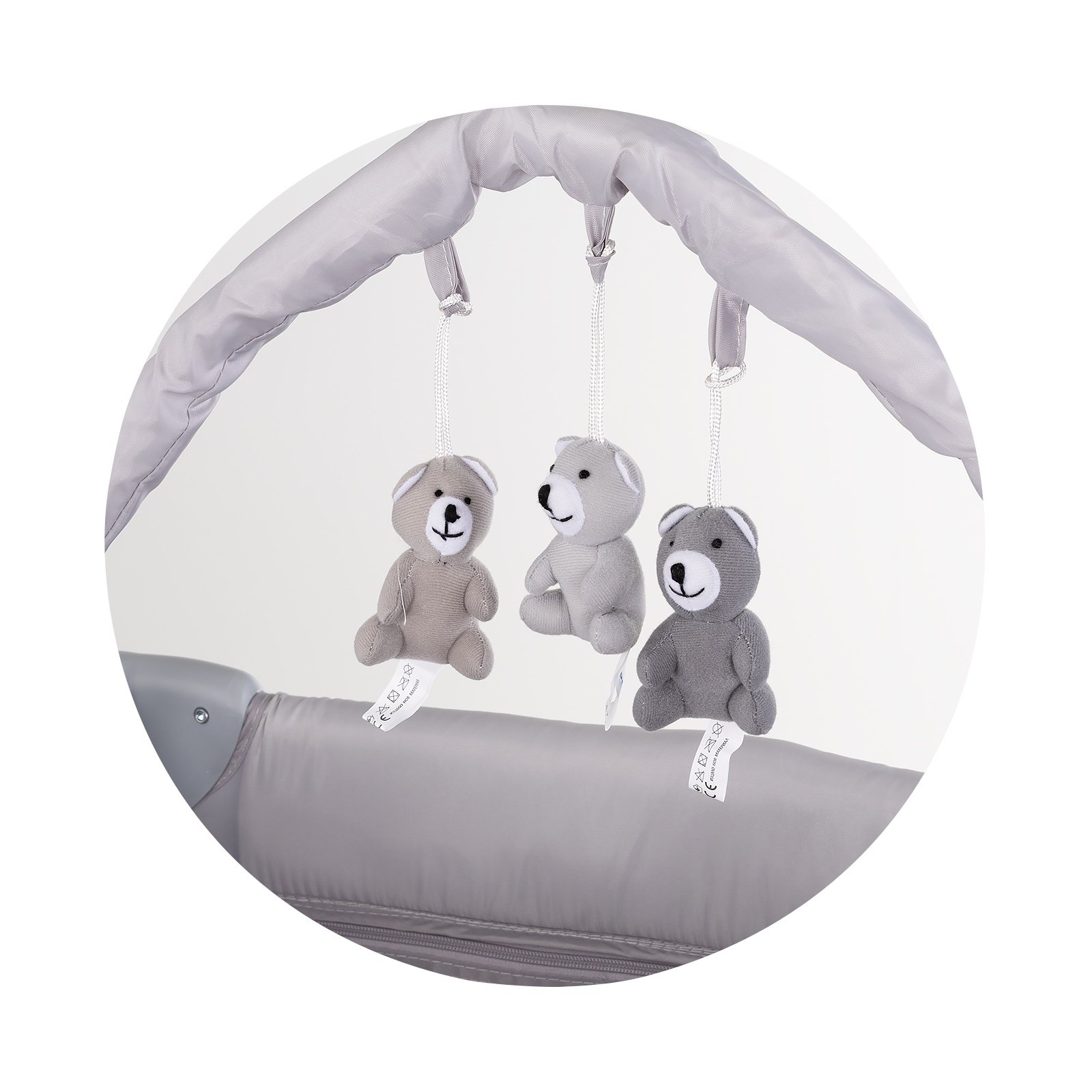 Детска преносима кошара Luna платина